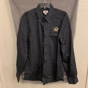 Mizzou Long Sleeve Dress Shirt with Logo